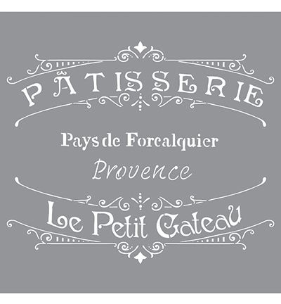 Sjabloon vintage 15 - Patisserie- 30,5x30,5cm