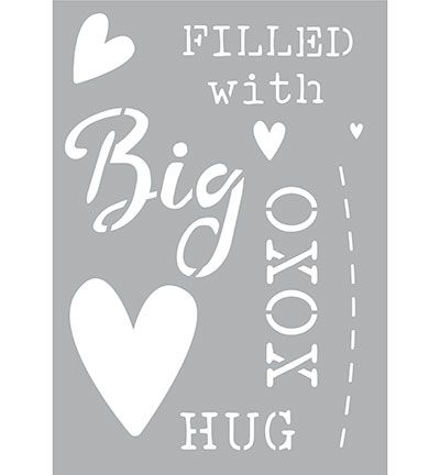 Sjabloon Vintage 03 - Filled with big love hug