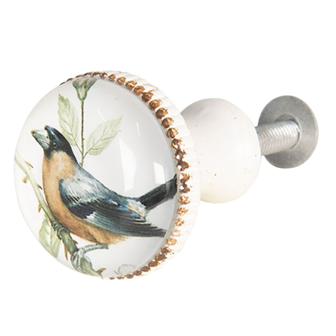 Kastknop vogel glas A