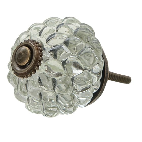 Kastknop Clayre & Eef transparent glas