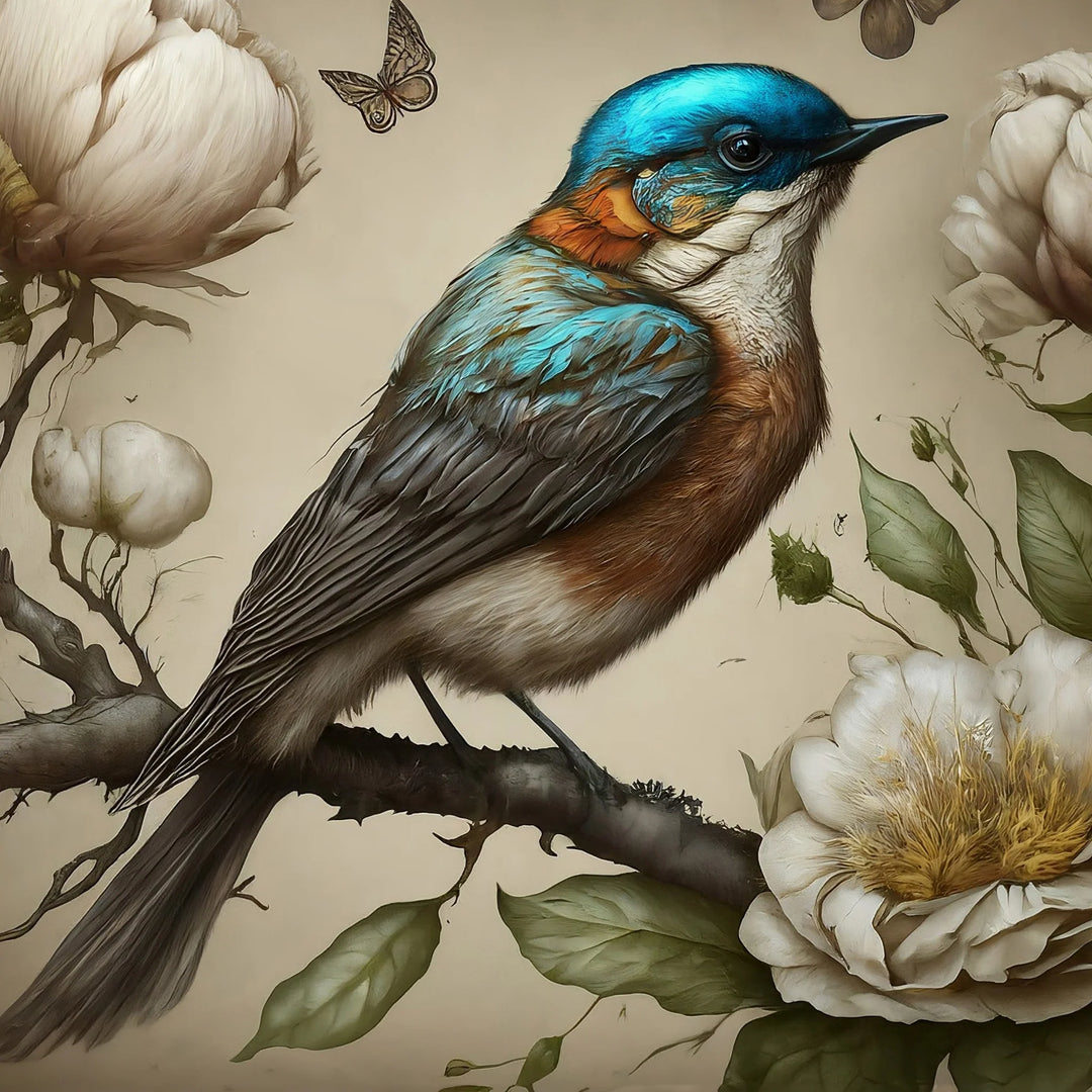 Sweet bird in blue - Mint by Michelle decoupage papier A3