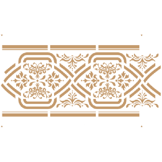 Sjabloon Damask 02 – rand / border 20cmx30cm