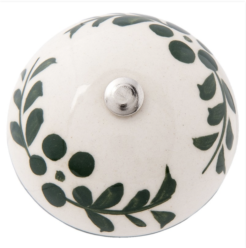 Kastknop Clayre & Eef groen/wit