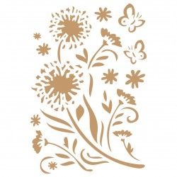 Sjabloon B10 - Bloemen & vlinders - 20cm x 30cm