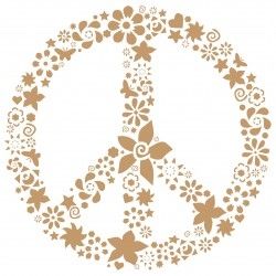 Sjabloon Vintage 20 - Peace sign 25x25 cm