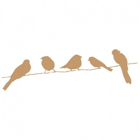 Sjabloon Dieren 05 - Vogels op tak 40x60 cm