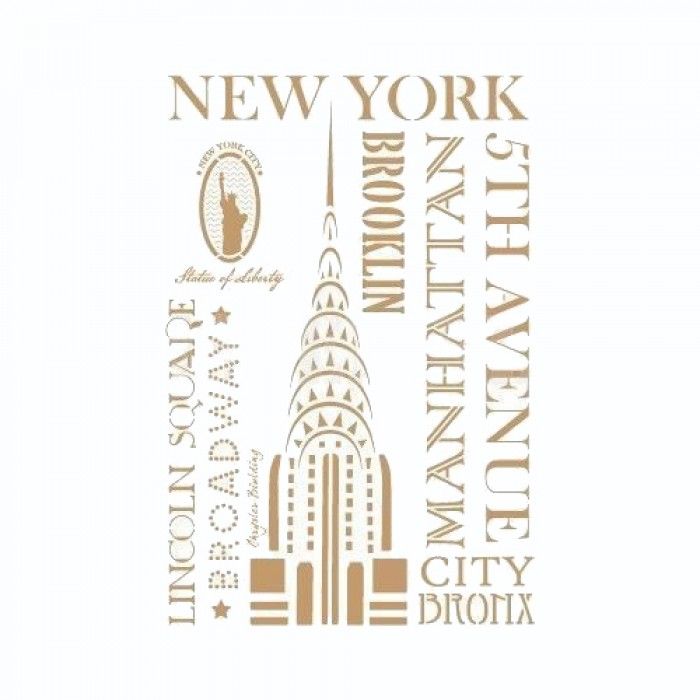 Sjabloon Vintage 23 - New York 20cmx30cm