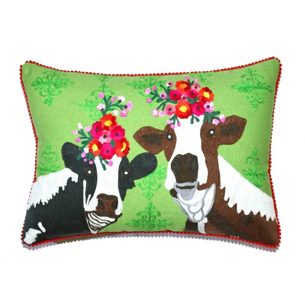 Only Natural kussen "Cow Family" 35x50cm