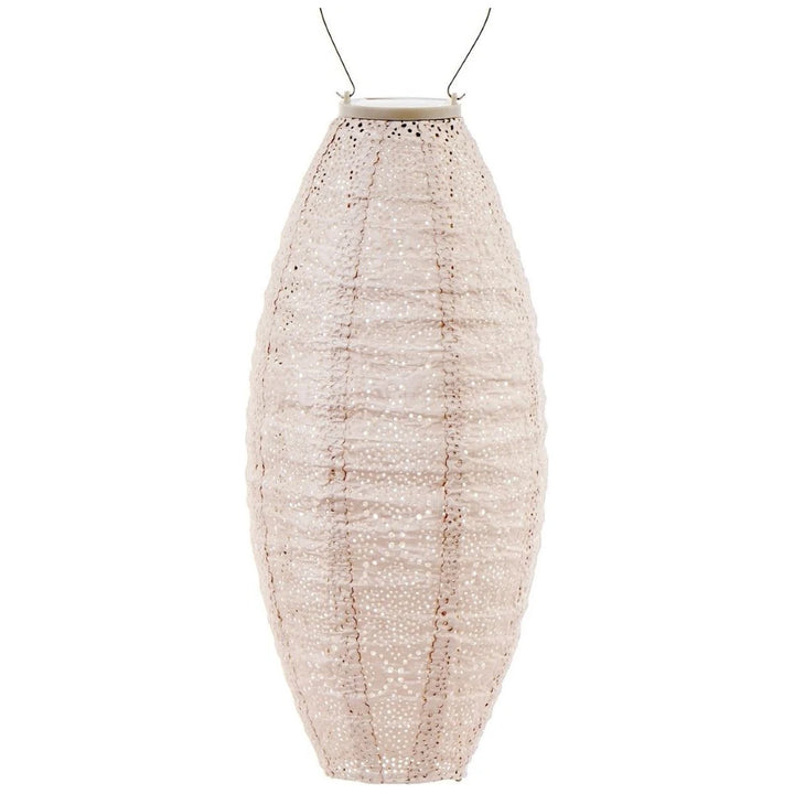 Lumiz Solar Lampion - Long Ovaal 20cm Bazaar (Soft Blush)