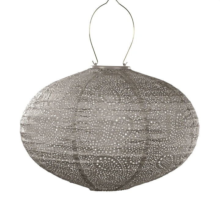 Lumiz Solar Lampion - Ovaal 40cm Paisley (Taupe)