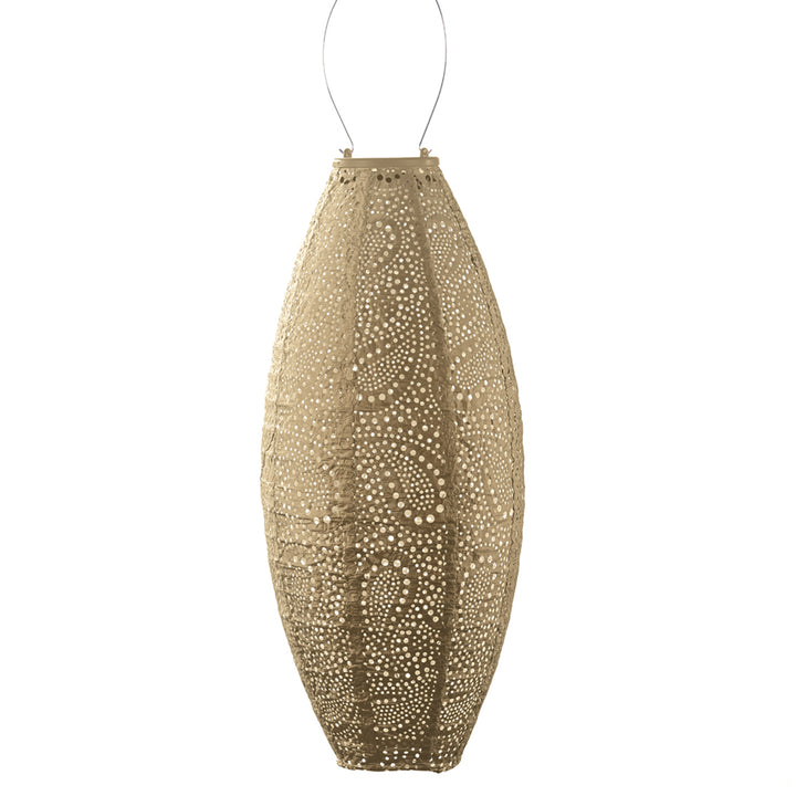 Lumiz Solar Lampion - Long Ovaal 20cm Paisley (Gold)