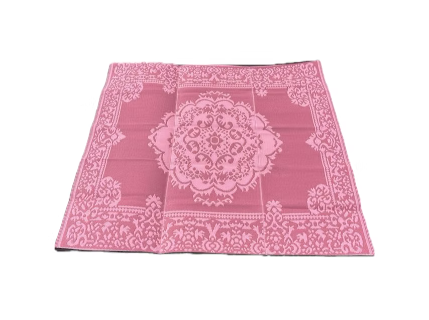 Buiten vloerkleed 180 x 180 - blossom Rosette oud roze
