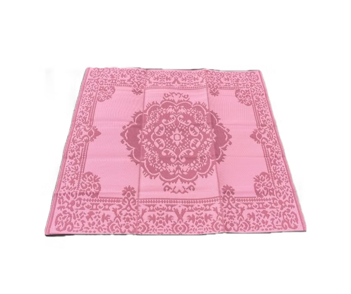 Buiten vloerkleed 180 x 180 - blossom Rosette oud roze