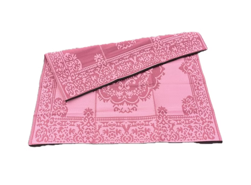 Buiten vloerkleed 180 x 180 - blossom Rosette oud roze