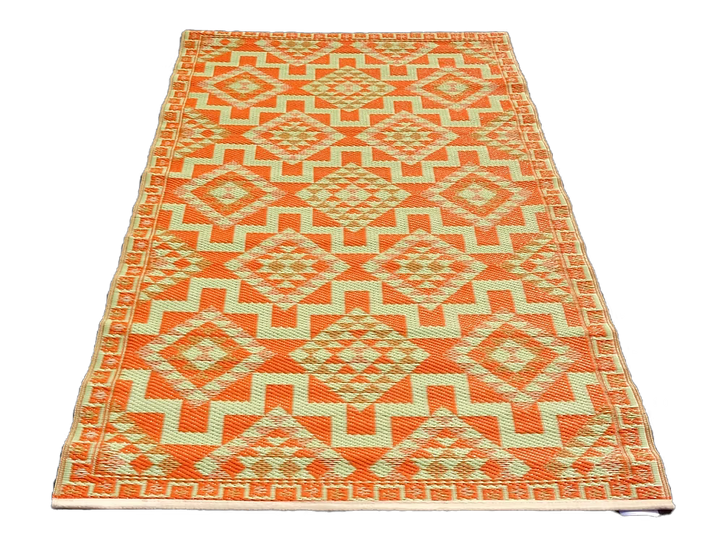 Buiten vloerkleed 120 x 180 - Orange aztec