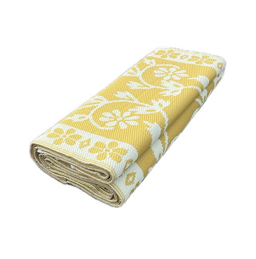 Buiten vloerkleed 270 x 360 - Geel/wit