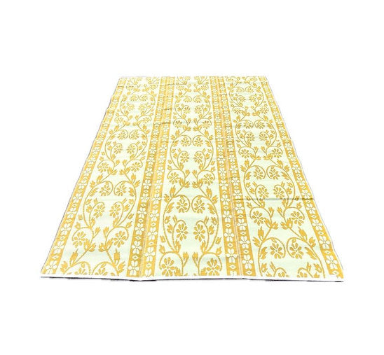 Buiten vloerkleed 270 x 360 - Geel/wit
