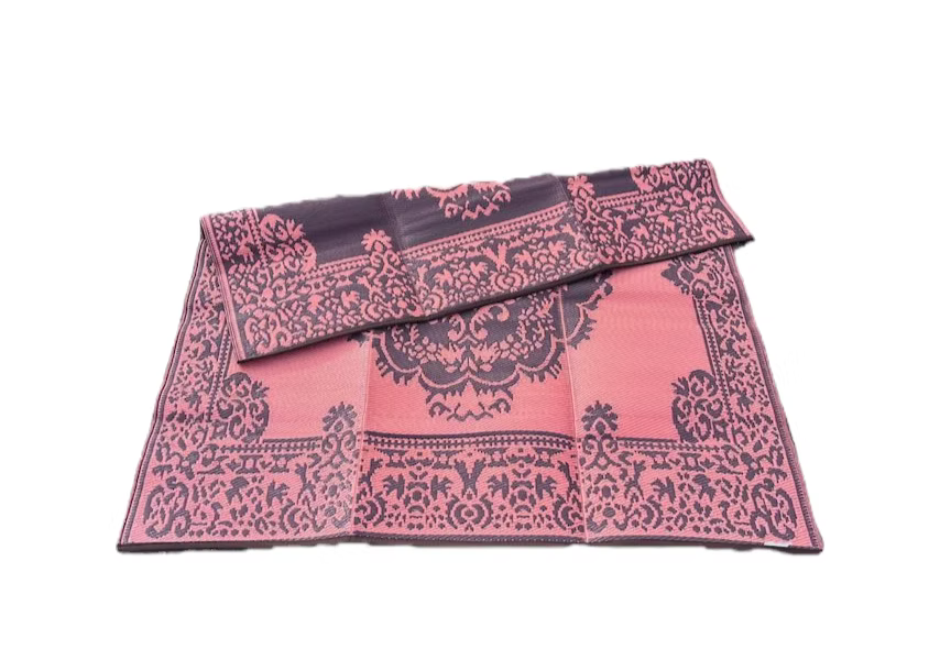 Buiten vloerkleed 180 x 180 - blossom bruin/oud roze