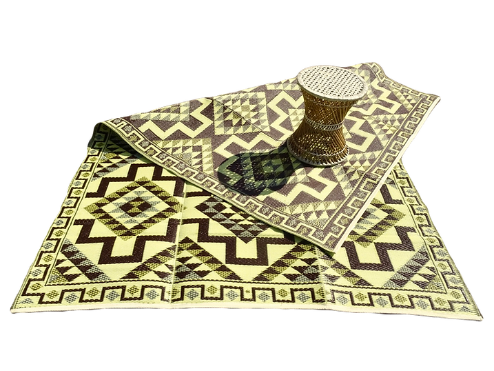 Buiten vloerkleed 180 x 270 - coffee aztec