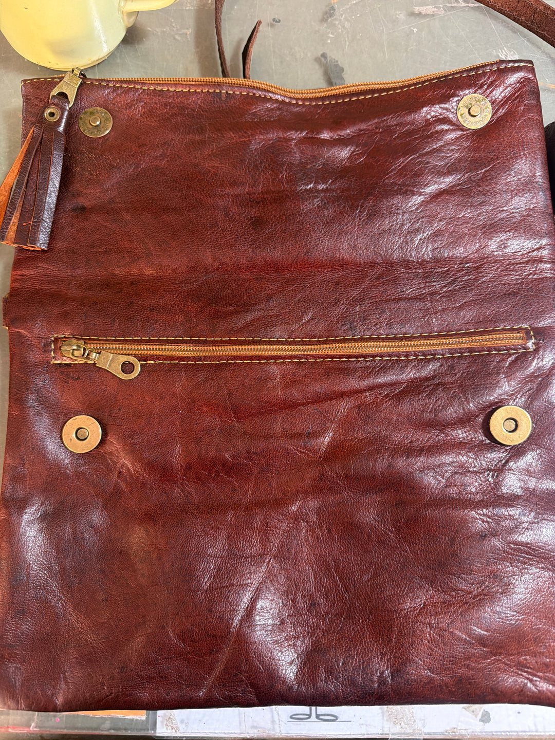 Leren clutch “Barcelona”