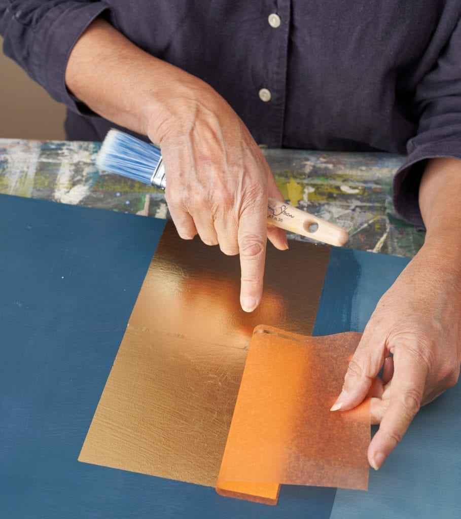Annie Sloan Bladgoud in de kleuren goud, zilver en koper