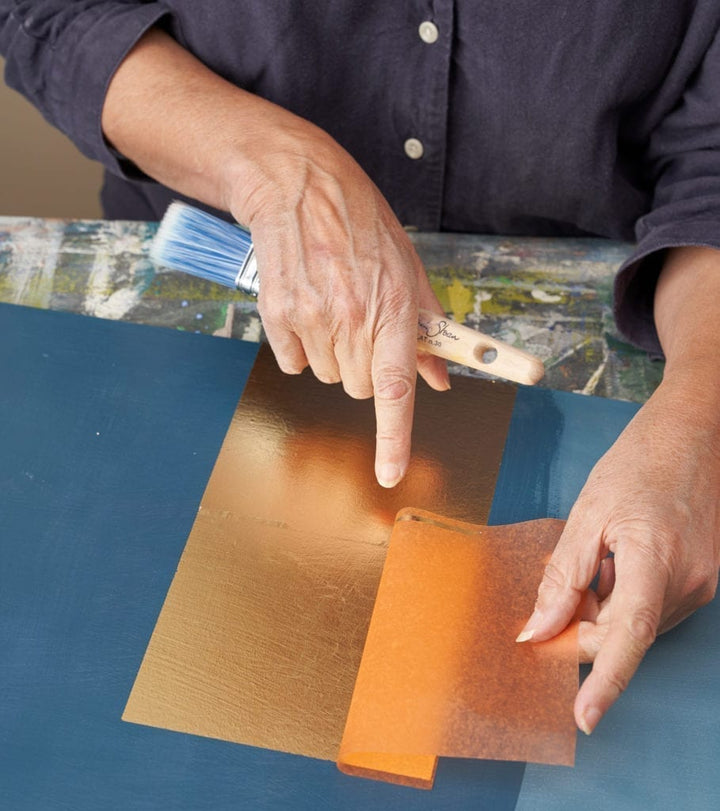 Annie Sloan Bladgoud in de kleuren goud, zilver en koper