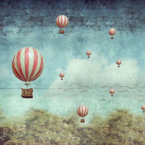 Air Balloons - Mint by Michelle decoupage papier