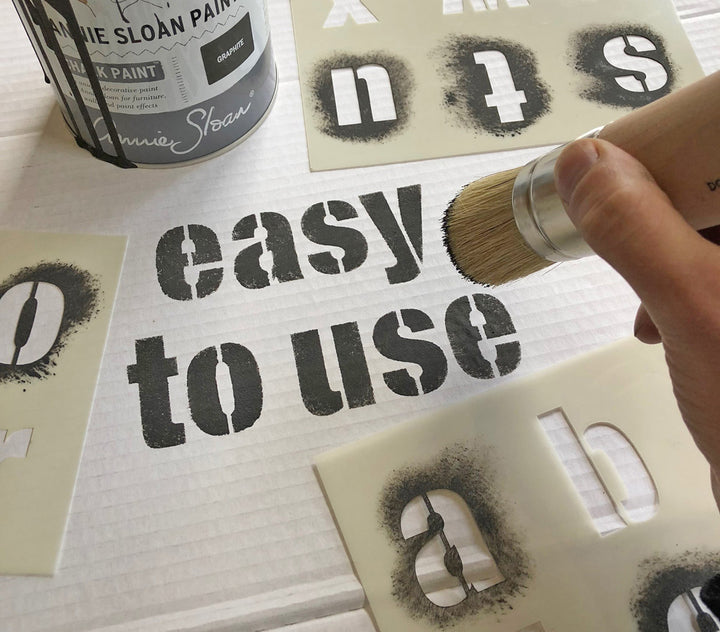 Sjabloon Alfabeet & Nummers - Lettertype "MODERN" (4 maten)