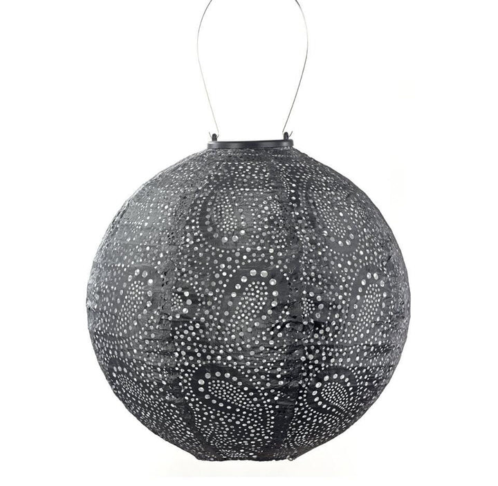 Lumiz Solar Lampion - Round 30cm Paisley (Dark grey)