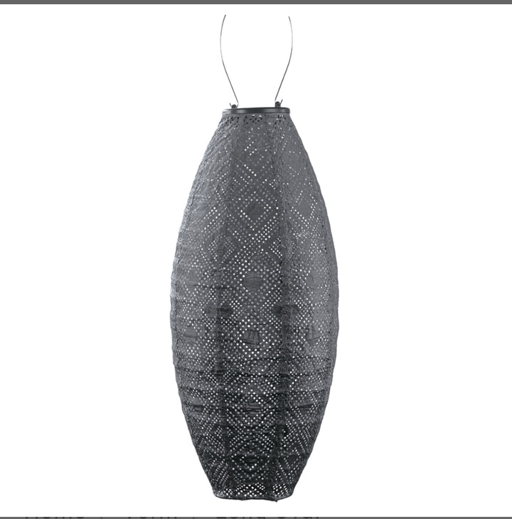 Lumiz Solar Lampion - Long Ovaal 20cm Mosaic (Dark grey)
