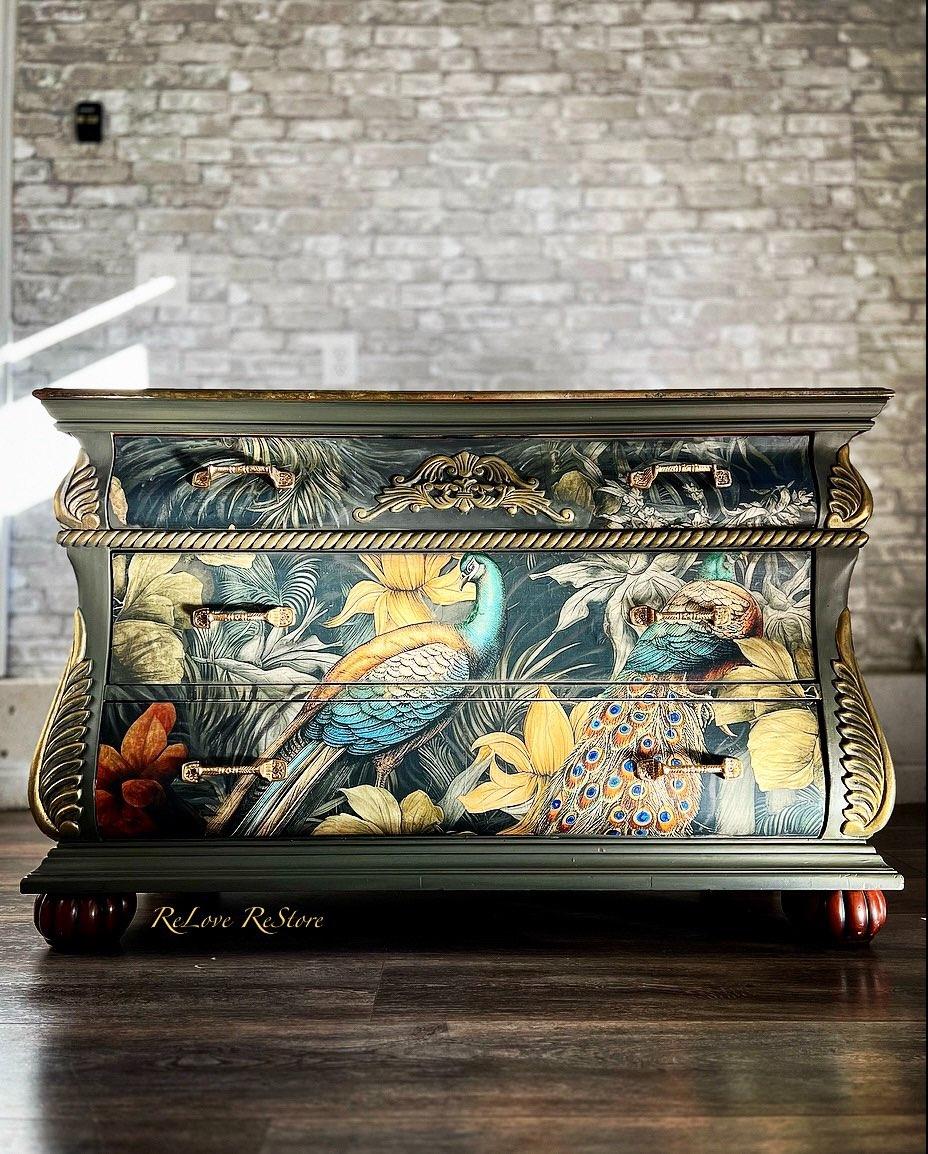 A peacock pair - Mint by Michelle decoupage papier