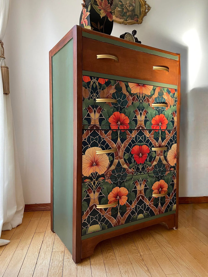 *Release 31 maart 2025 - Stained Glass Blossoms - Mint by Michelle decoupage papier