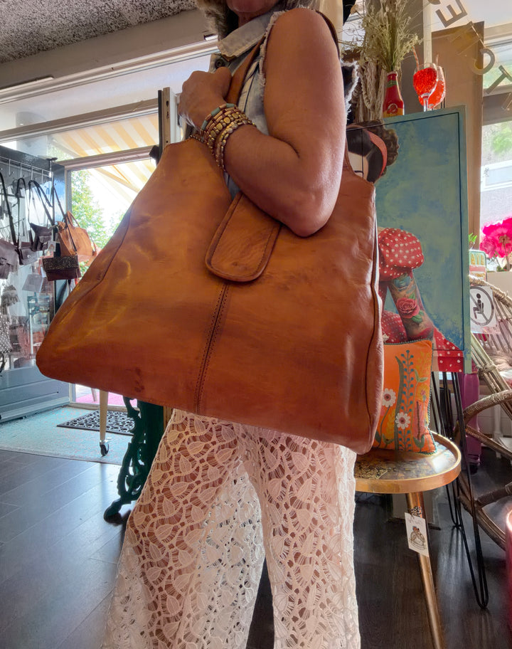 Leren tas “Milan”