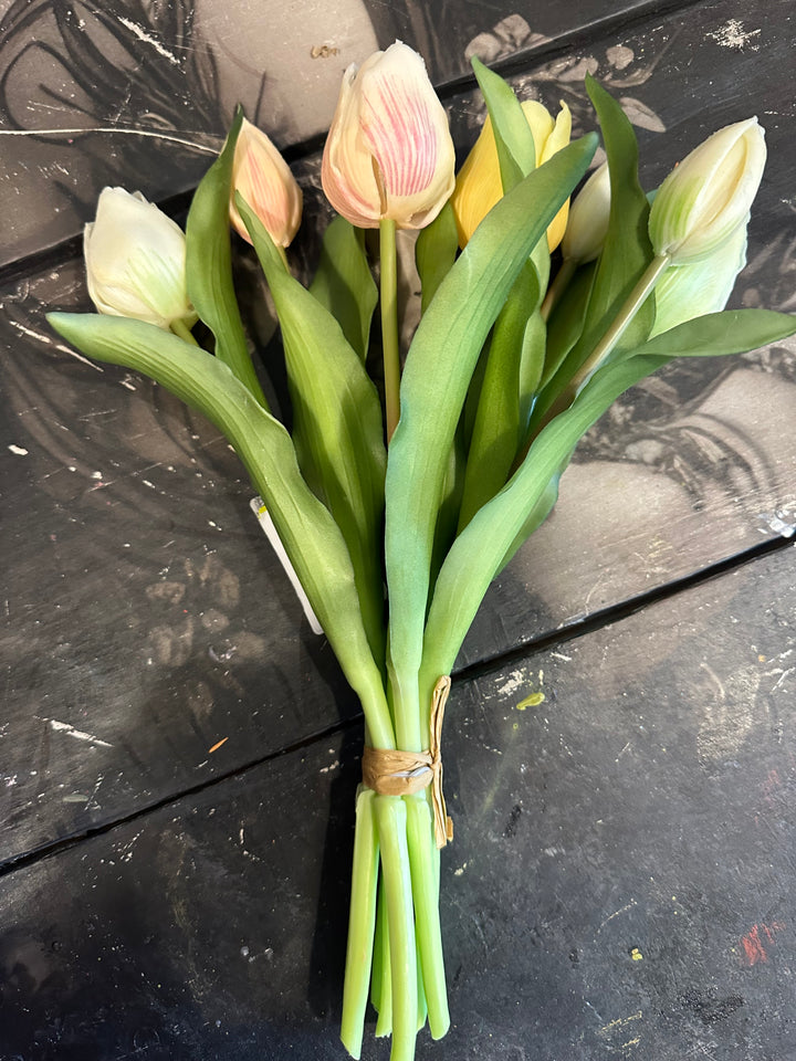Tulpen bos (7 tulpen) Kort of Lang- Real Touch - diverse kleuren