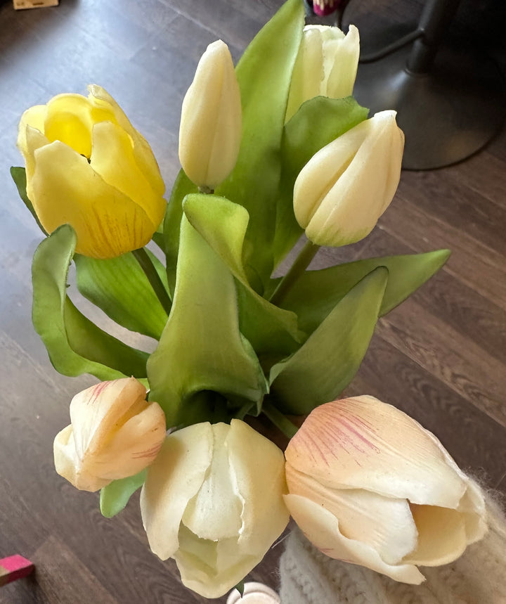 Tulpen bos (7 tulpen) Kort of Lang- Real Touch - diverse kleuren