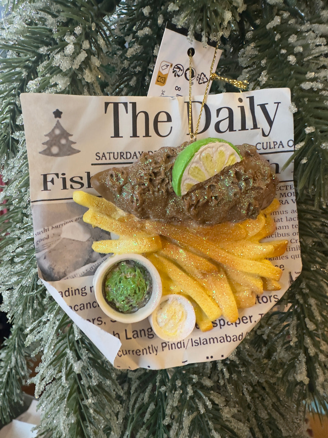 Weihnachtsbaumschmuck Fish &amp; Chips