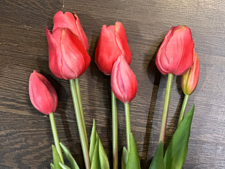Tulpen bos (7 tulpen) Kort of Lang- Real Touch - diverse kleuren