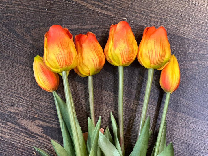 Tulpen bos (7 tulpen) Kort of Lang- Real Touch - diverse kleuren
