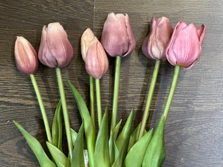 Tulpen bos (7 tulpen) Kort of Lang- Real Touch - diverse kleuren