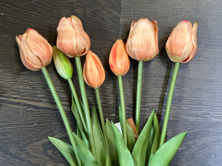 Tulpen bos (7 tulpen) Kort of Lang- Real Touch - diverse kleuren