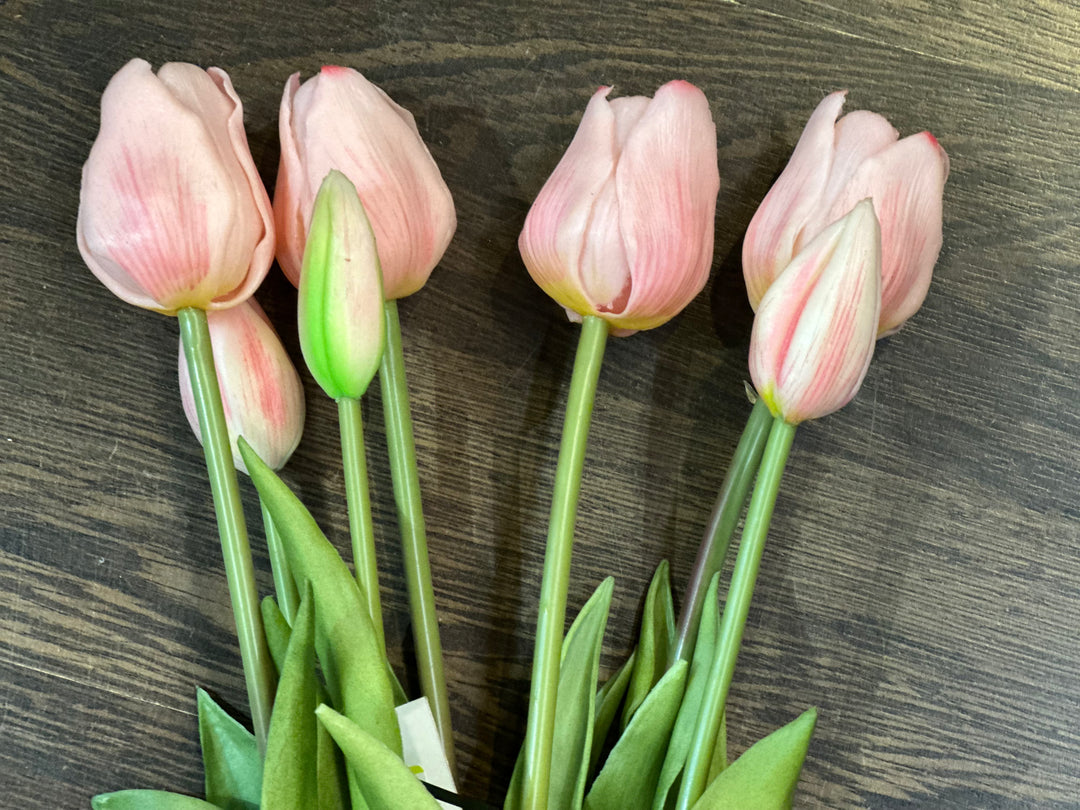 Tulpen bos (7 tulpen) Kort of Lang- Real Touch - diverse kleuren