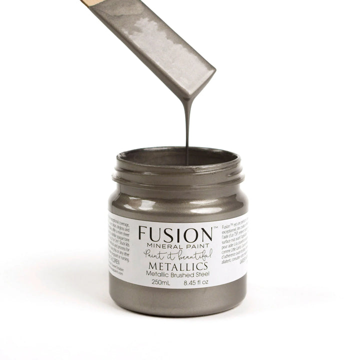 Fusion Mineral Paint Metallics - BRUSHED STEEL