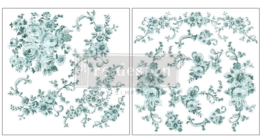 Maxi Transfer "Minty roses" by Redesign with Prima