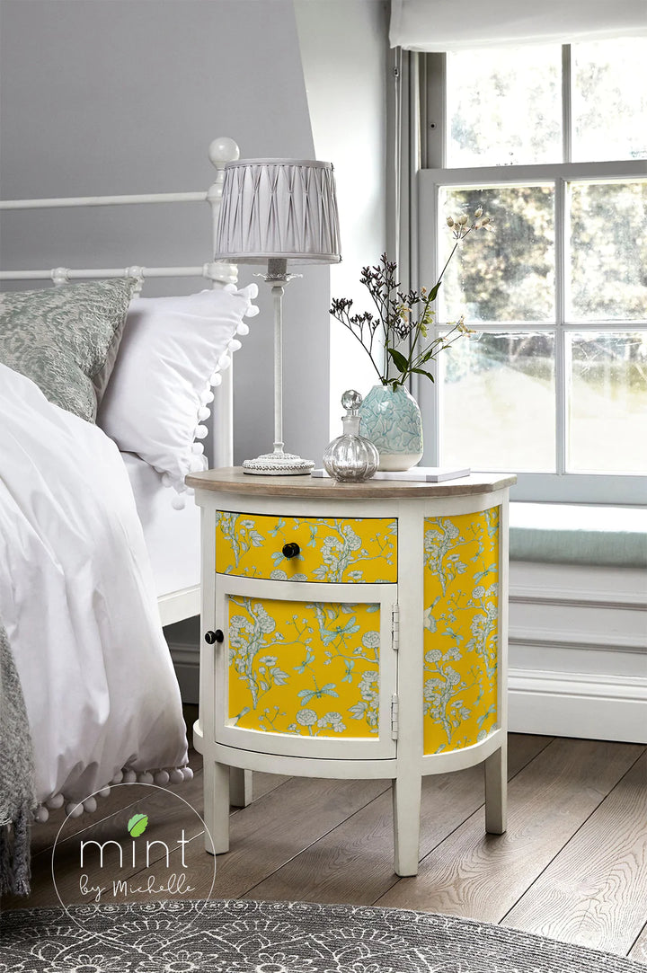 Yellow Chinoiserie - Mint Tissue Paper