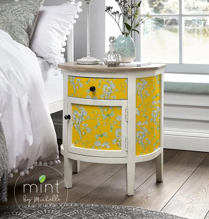 Yellow Chinoiserie - Mint Tissue Paper