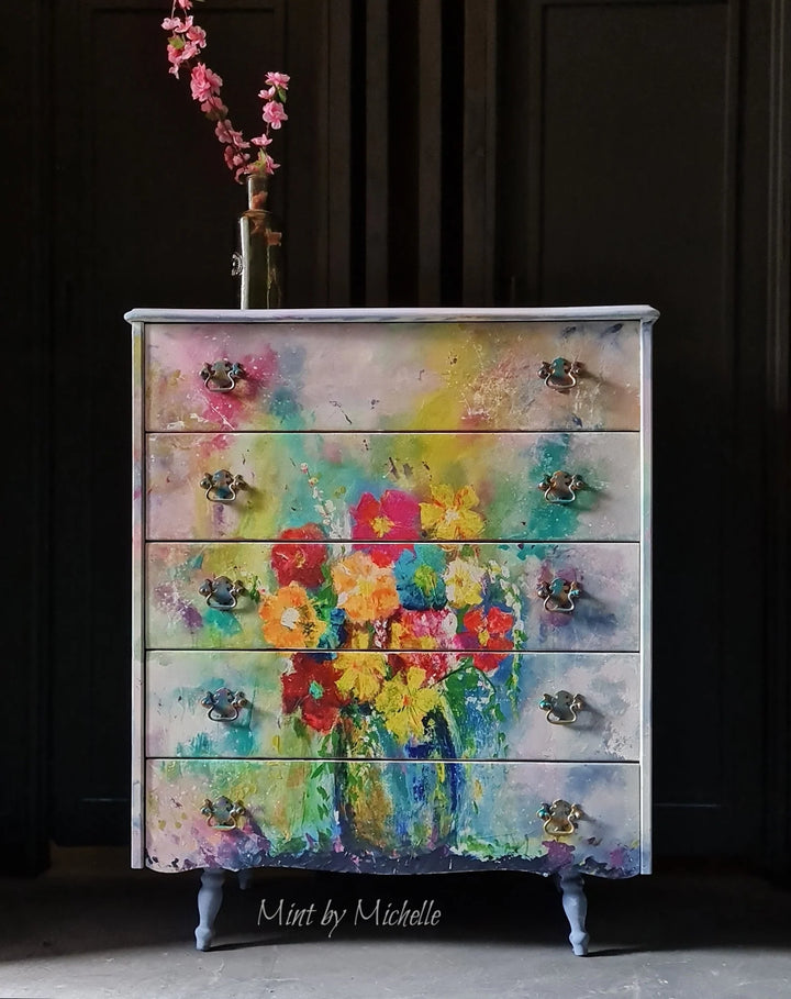 Karen's Technicolour Bouquet - Mint by Michelle decoupage papier