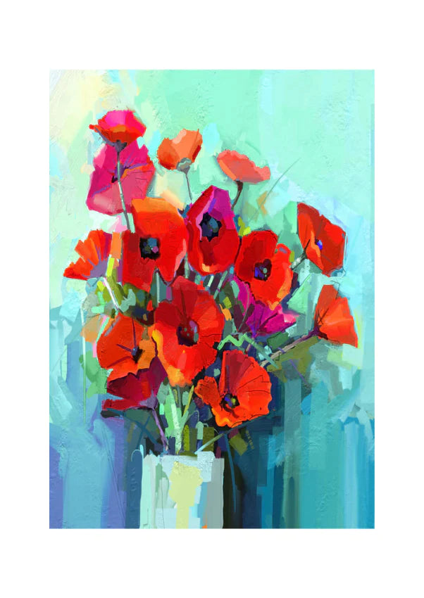 Poppies - Mint by Michelle decoupage papier A3