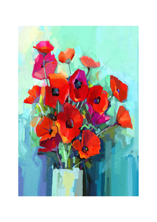 Poppies - Mint by Michelle decoupage papier A1