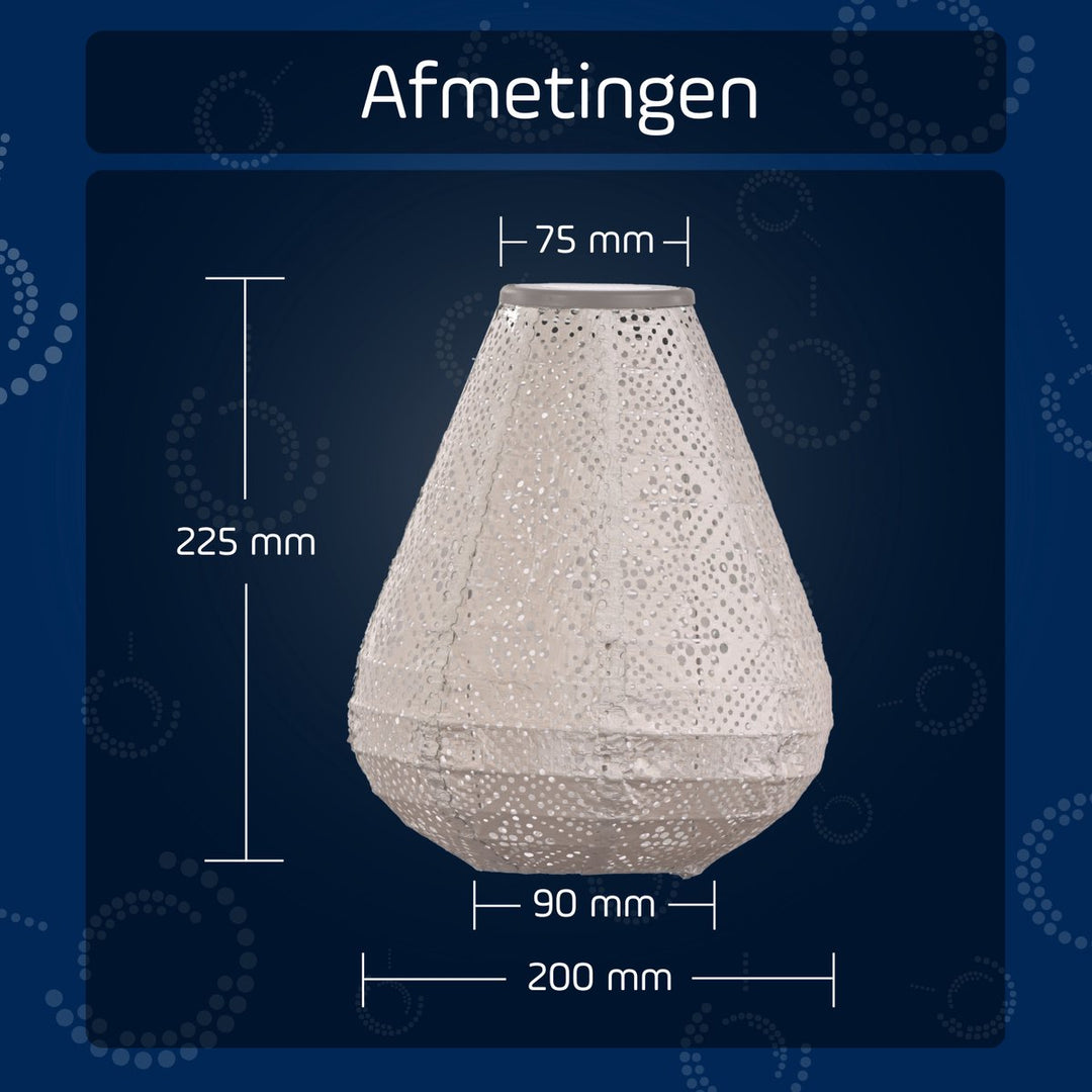 Lumiz Solar Lampion - Tulip 20cm Topaze (licht taupe)