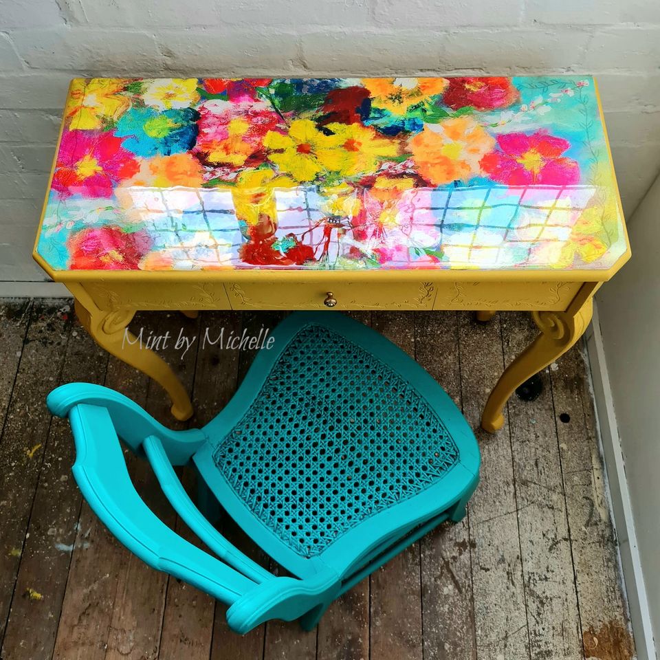 Karen's Technicolour Bouquet - Mint by Michelle decoupage papier